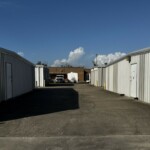 Entrances to indoor climate-controlled storage units