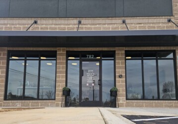 Entrance to the office with on-site management