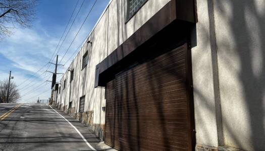 Garage entrance for luxury car storage at Storage Sense in Stamford, CT