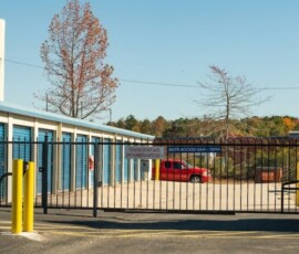entrance to self storage facility