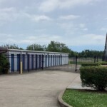 Drive-up storage units at gated facility