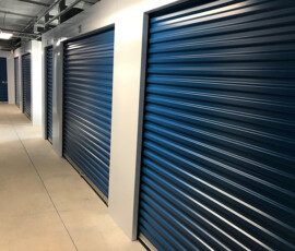 Indoor climate-controlled storage units