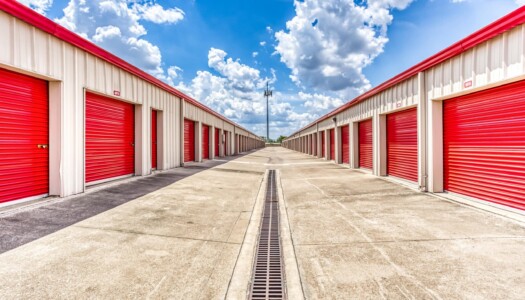 Wide Drive Aisles in Bryan TX Storage Facility