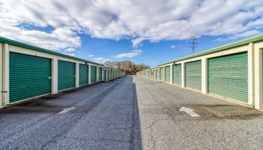 Wide Drive Aisles of Drive Up Storage Units in Statesville NC