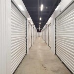 Row of indoor storage units with climate control