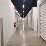 Row of indoor storage units with climate control