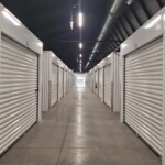 Row of indoor storage units with climate control