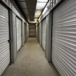 Hallway of indoor storage units