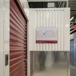 Indoor storage units with a map of the building