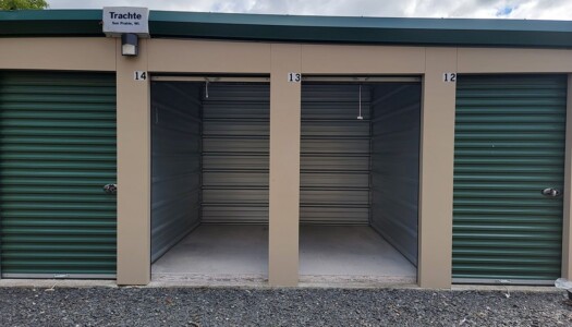Inside Two Small Drive Up Storage Units
