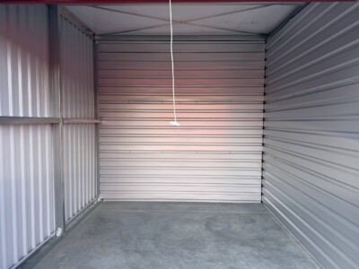 Inside a drive-up storage unit in Emmett ID