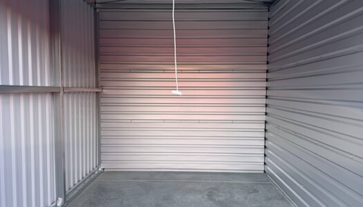 Inside a drive-up storage unit in Emmett ID