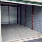 Inside a drive-up storage unit