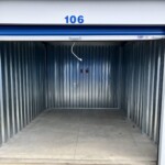 Inside a drive-up storage unit