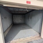 Inside a drive-up storage unit