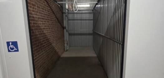 Inside a handicap storage unit