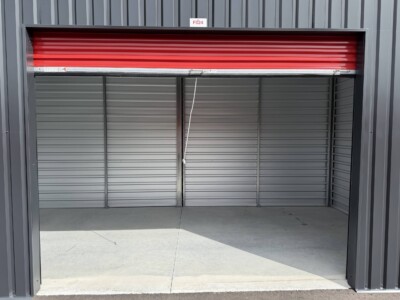 Inside drive-up storage units in Emmett ID