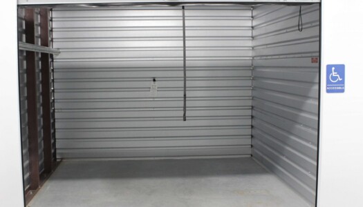 Handicap accessible climate-controlled storage unit