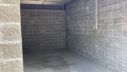 Inside concrete storage unit