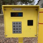Keypad entrance to self storage facility