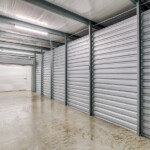 Inside a climate-controlled storage unit