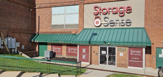 Front entrance to storage units