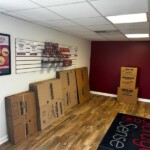 Moving supplies for sale such as moving boxes, packing tape, and locks