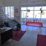 Inside the storage facility office