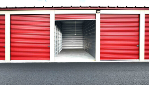 open drive-up storage unit that can be used an an enclosed parking space