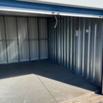 View inside drive-up storage unit