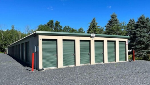 Row of Small Drive Up Storage Units