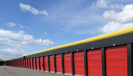 Row of drive-up storage units in Emmett ID