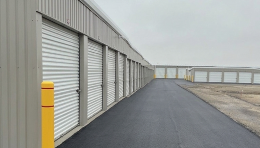 Row of storage units