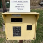 Keypad entrance to storage facility