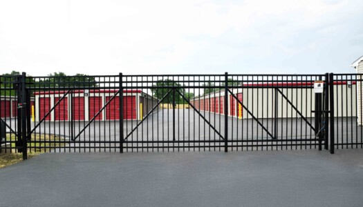 gated entrance with keypad entry
