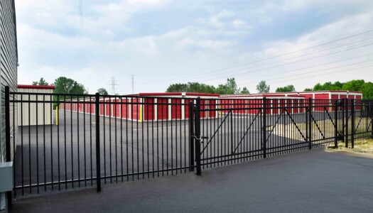 gated entrance with keypad entry