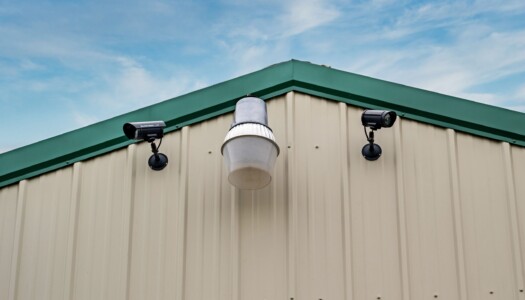 Security cameras at the self storage facility