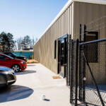 Entrance to the office building with on-site management and customer service