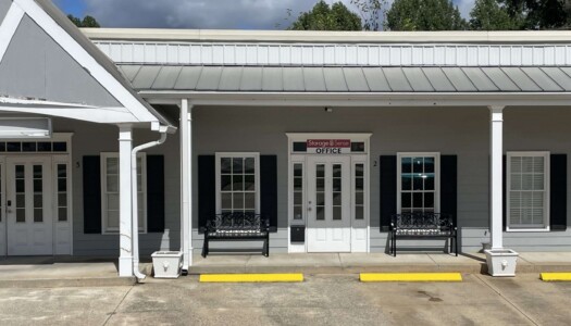 Self storage facility entrance