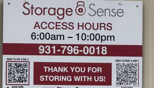 Storage Access Hours Sign