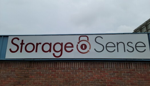 Storage Sense building sign in Owens Cross Roads, AL