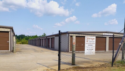 Gate to enter drive-up storage units