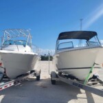 Two boats at Our Boat Storage Facility in North Fort Myers FL