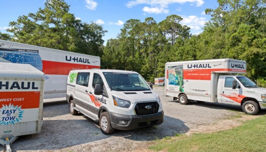 Uhaul rentals at Storage Sense in Hinesville GA