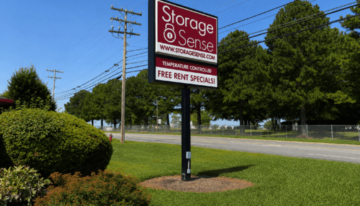 View of self storage facility from the street
