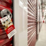 Indoor storage unit with paper welcoming a new customer