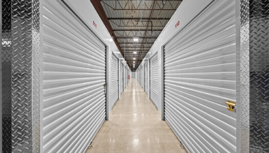 aisle of temperature-controlled storage units at Storage Sense in Fairborn OH