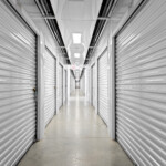 aisle of temperature-controlled storage units at Storage Sense on Feagin Mill Road in Warner Robins, GA