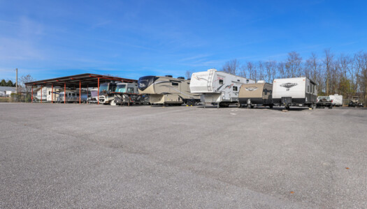 covered and uncovered outdoor vehicle storage at Storage Sense in Waynesboro, PA
