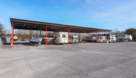 covered and uncovered vehicle storage at Storage Sense in Waynesboro, PA